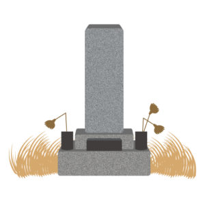 荒れたお墓のイラスト