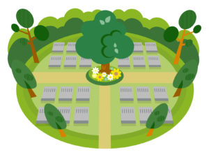 樹木葬のイラスト